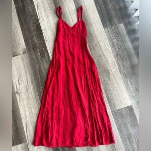 Zara Red Midi Dress Size XS